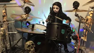 Vermilion- Slipknot- Drum Cover ~ Halloween part 3. Caleb H age 6 🎃