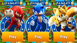 Sonic Dash - Movie Sonic vs Movie Knuckles vs Movie Amy vs All Bosses Zazz Eggman - Run Gameplay