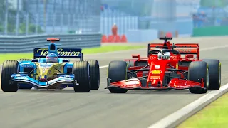 Ferrari F1 2020 vs Renault F1 2005 - Barcelona GP