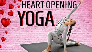 30 MIN HEART OPENING YOGA AT HOME | HAPPY VALENTINE'S DAY