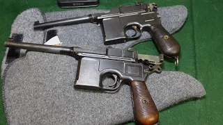 Before the Red Nine:  Early Production Mauser C/96 Broomhandles in 9mm.