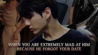 When you are extremely mad at him because he forgot your date - Jungkook oneshot