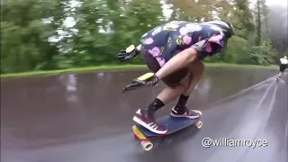 DHBASTARDS RAIN: Downhill Skateboarding Wet Road 1