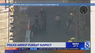 Attempted murder suspect apprehended after pursuit in Orange County