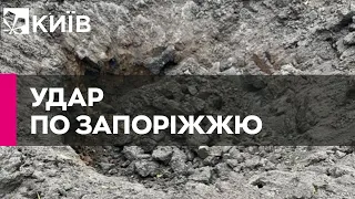 Удар по колоні цивільних у Запоріжжі: відео с місця удару