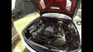 Audi 80 Quattro Coupe with S6 4.2 V8 engine - first run