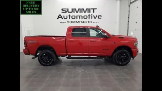 2022 RAM 2500 BIG HORN LVL B NIGHT DIESEL FLAME RED 4K WALKAROUND 13558Z SOLD!