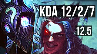 KINDRED vs KAYN (JNG) | 12/2/7, 1.6M mastery, 500+ games | KR Diamond | 12.5