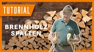 Sepp & Toni erklären: Brennholz spalten I Tutorial der Bayerischen Staatsforsten