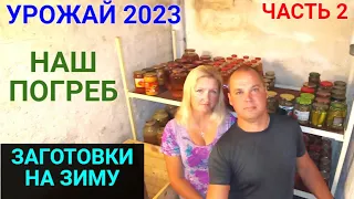 Урожай 2023 года. Консервирование. Заготовки на зиму. Наш погреб.