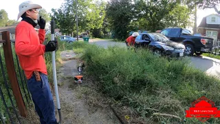 A HATER CONFRONTED Us In The Middle Of Cutting An OVERGROWN Yard