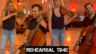 Stjepan Hauser And Caroline Campbell Rehearsal Time For Collaboration Video