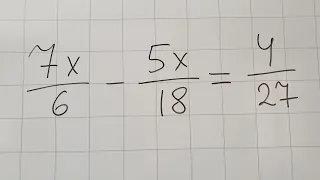 Уравнения с дробями. Алгебра 7 класс.