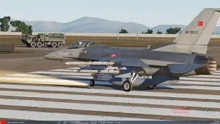 DCS F-16 suriye basit bir egitim uçuşu