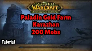 Wotlk Karazhan Gold Farm with Paladin 0-100 tutorial 500-750g per hour low gear score!!!