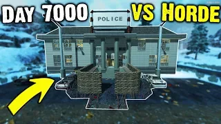 Police Station - 7 Days To Die Vs Day 7000 Horde Night - 64 Zombies