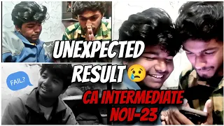 CA INTER MEDIATE both group RESULT REACTION NOV 2023  !! pass or fail ☠️☠️ ll  unexpected result 😞😞