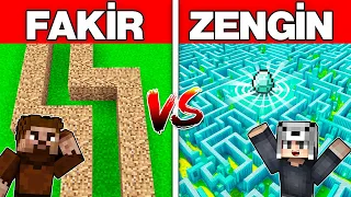 FAKİR VS ZENGİN LABİRENT KAPIŞMASI 😱 - Minecraft