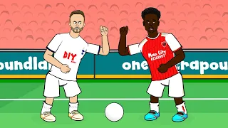 ARSENAL vs SPURS 2-2! (Saka Maddison Son Romero Parody Goals Highlights)