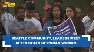 South Asian, Indian communities meet with Seattle leaders to discuss Jaahnavi Kandula's death and of