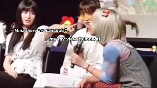 When Mina got caught in 4k randomly checking out Chaeyoung