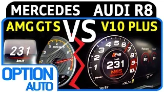★ 0-200 km/h • AMG GT S vs Audi R8 V10 Plus (Option Auto)