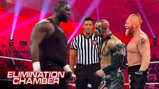 WWE December 16, 2021 - Brock Lesnar & Boogeyman Vs. Omos Jordan Omogbehin : Elimination Chamber