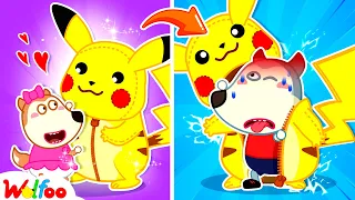 My Brother is Pikachu! - Pokemon in Real Life with Wolfoo - Kids Stories 🤩 @WolfooCanadaKidsCartoon