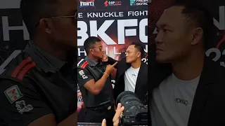 #buakaw and #saenchai faceoff #saenchaithailand   #ll #BKFCASIA #bkfcthailand #bareknucklefcasia