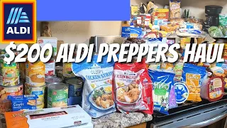 $200 Aldi Prepper Pantry Haul-Eating Irregular Bacon & Trying New Things-Preparing For Food Shortage