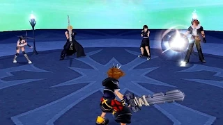 Kingdom Hearts 2: Cloud, Squall, Tifa, Yuffie Boss Fight (PS3 1080p)