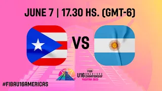 Puerto Rico v Argentina | Full Basketball Game | FIBA U16 Americas Championship 2023