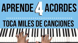 4 Acordes Para Muchas Canciones Cristianas | Piano Tutorial