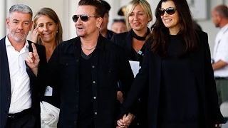 U2 singer Bono arrives for George Clooney's wedding