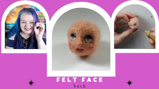 Felt Doll Head  Did I find the perfect hack to Needle Felt a Face?