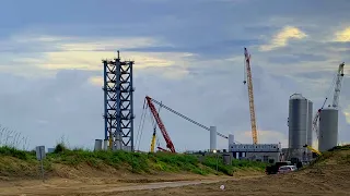 SpaceX's Starship Orbital Launch Tower Section Stacking | June 13, 2021 | Time Lapse