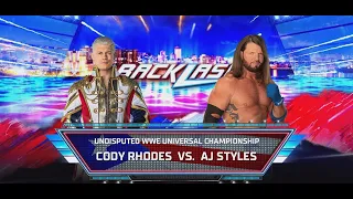 Cody Rhodes vs. AJ Styles – Undisputed WWE Title Match