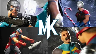 MK1 All Peacemaker Brutalities & Fatalities (With Random Skins) 4K 60ᶠᵖˢ ✔