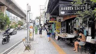 Bangkok Phaya Thai in the Morning - Airport Rail Link, BTS Station is located [4K]