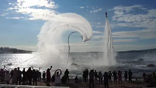 Флайборд-Шоу высоко летающих людей нал водой в Геленджике FLYBOARD WEEKEND 2.7К