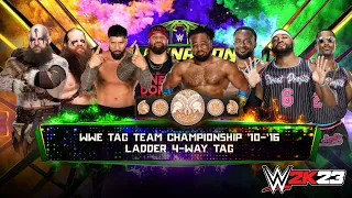 Four Way Tag Team Ladder Match For WWE Tag Team Champion Ship || WWE 2K23 ||