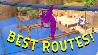 Top 5 BEST ROUTES in the Gorilla Tag BEACH MAP!!