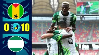Nigeria vs Sao Tome and Principe Highlights | All 10 Goals | 2023 AFCON Qualifier | Osimhen 4 goals