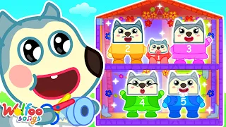 Color Giant Playhouse 👨 👩 👧 👦 Daddy Finger Song 🎶 Wolfoo Nursery Rhymes & Kids Songs