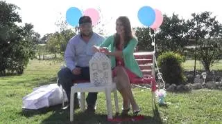 Liana and Terry's Build A Bear gender reveal