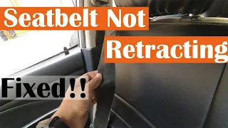 How To Fix A Seat Belt That Won't Retract || Easy Method