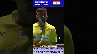 Rankireddy "FASTEST SMASH" Guinness World Record #Rankireddy #smashing #guinessworldrecord