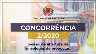 Concorrência 2/2020 -  Sessão de abertura de envelopes de propostas