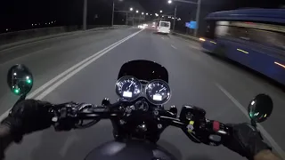 Triumph Bonneville T120 Black POV night ride