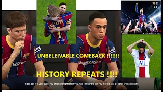 Remontada 2.0 - Pes2021 - History Repeats Again - Barca vs PSG - UCL 2nd Leg - PC Gameplay
